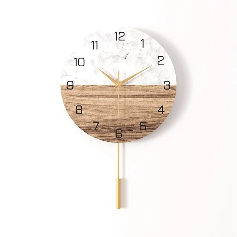 Wall Clock Luxury Pendulum Alarm Clock Large Mechanical
