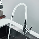 Silica Gel Rotating Deck Mount Kitchen Sink Faucet