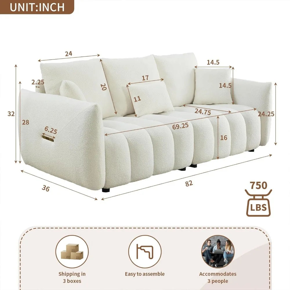 3 Seater Modern Deep Seat Cloud Sofa