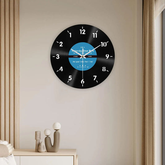 Yesterday Once More Circular Vinyl Disc Wall Clock