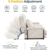 Adjustable 2 Pillows Multi Functional 5 Position Foldable Sofa