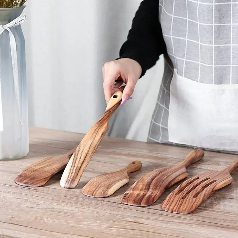 Wooden Kitchen Utensils, Spatula, Spoon