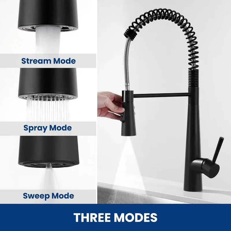 360° Rotation Sprayer Extendable 3 Jet Kitchen Faucet