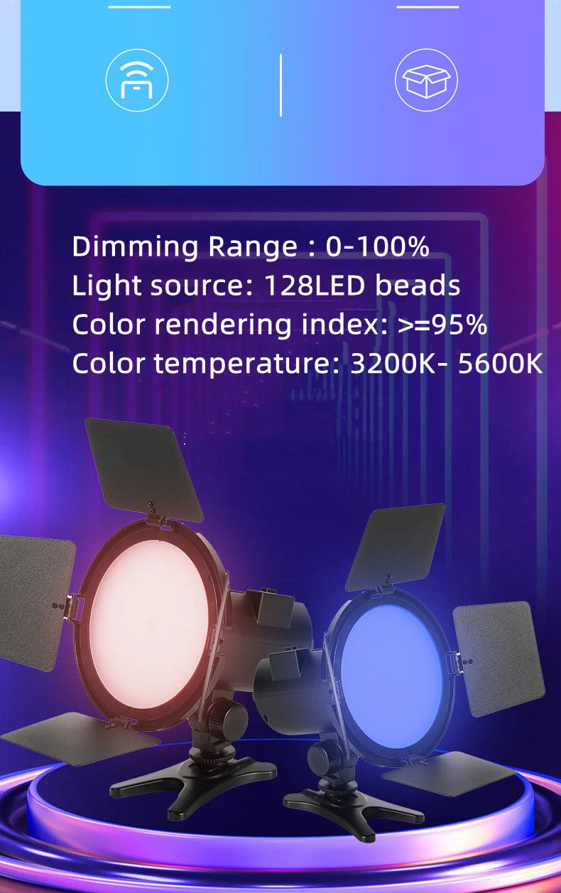 Rgb Led Light Panel Lighting Tripod Lamp