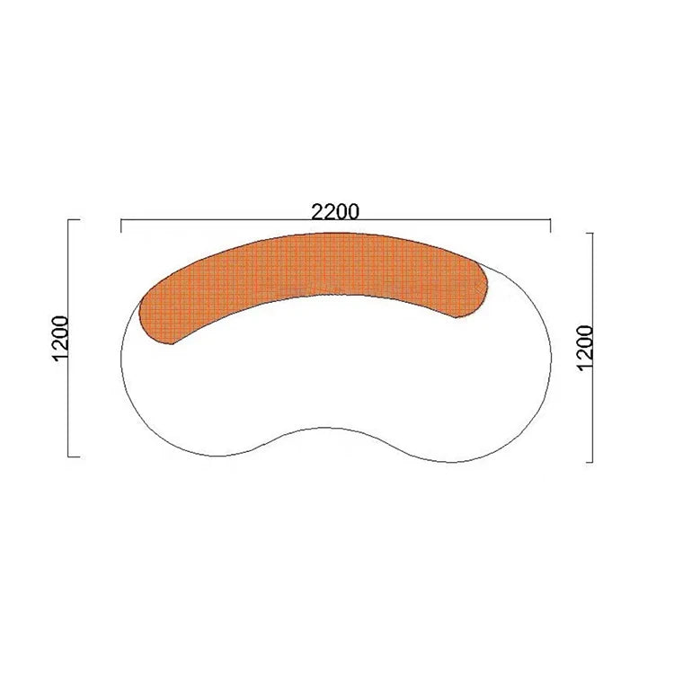 Curved Armless Vacuum Compressed Sectional Sofa