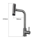 Retractable Pull Out Rotation Stream Sprayer Head Sink Faucet