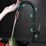 Touch Pull Out Sensor Water Tap Rotate Faucet