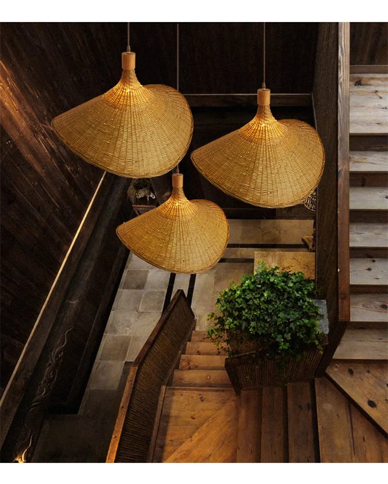 Rattan Bamboo Ceiling Hanging Lamp Pendant Light