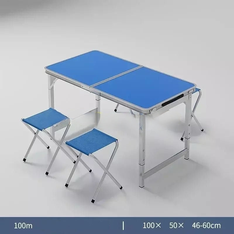 Rectangle Folding Adjustable Height With Handle Table