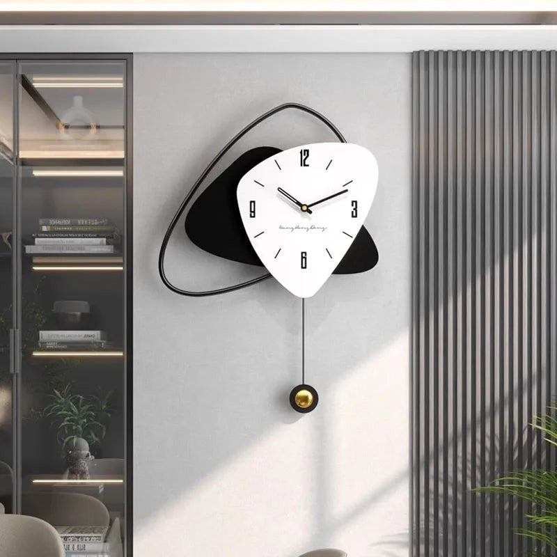 Wall Clock European Pendulum Digital Modern Aesthetic