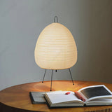 Japanese Oval Standing Paper Table Lamp