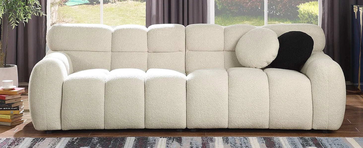 Rectangular Cushioned Deep 3 Seater Cloud Sofa