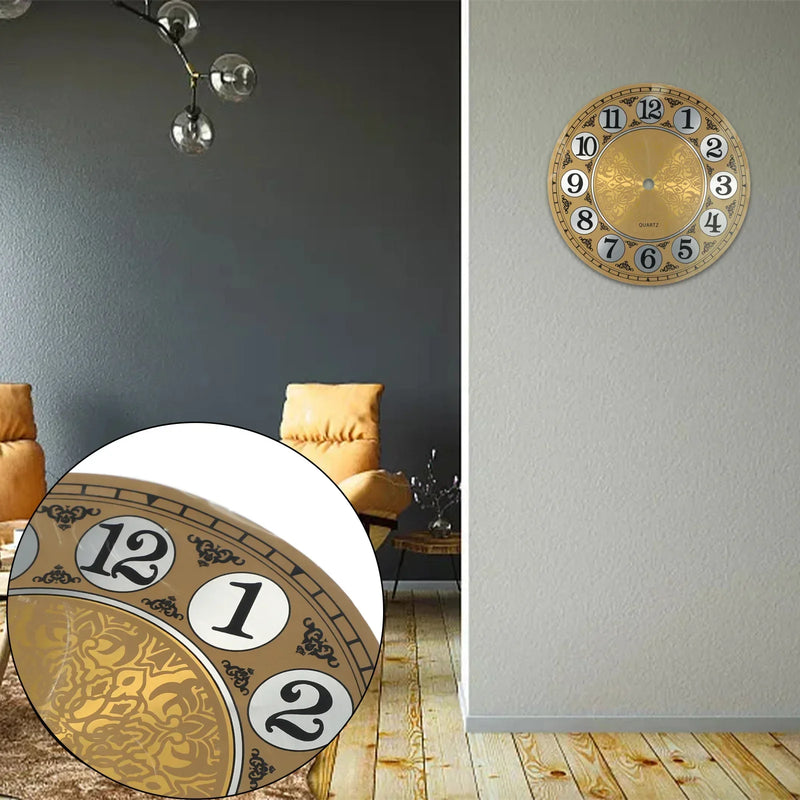 Metal Quartz Vintage Numeral Flat Wall Clock