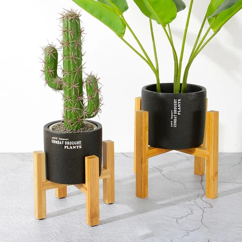 Small Wooden Floor Stand for Flower Pots