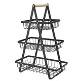 Multi-Layer Grid Three-Tier Shelf Basket