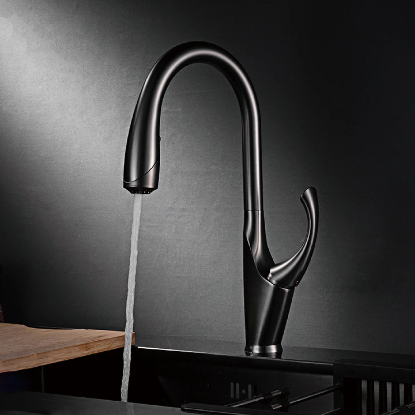 Touch Pull Out 3 Function Single Handle Dual Control Faucet
