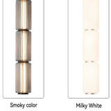 Nordic LED Stand Lighting Smoke Glass Floor Lamp
