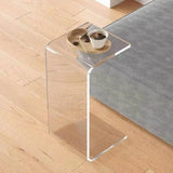 Acrylic Clear Side Rectangle  C Shape End Table