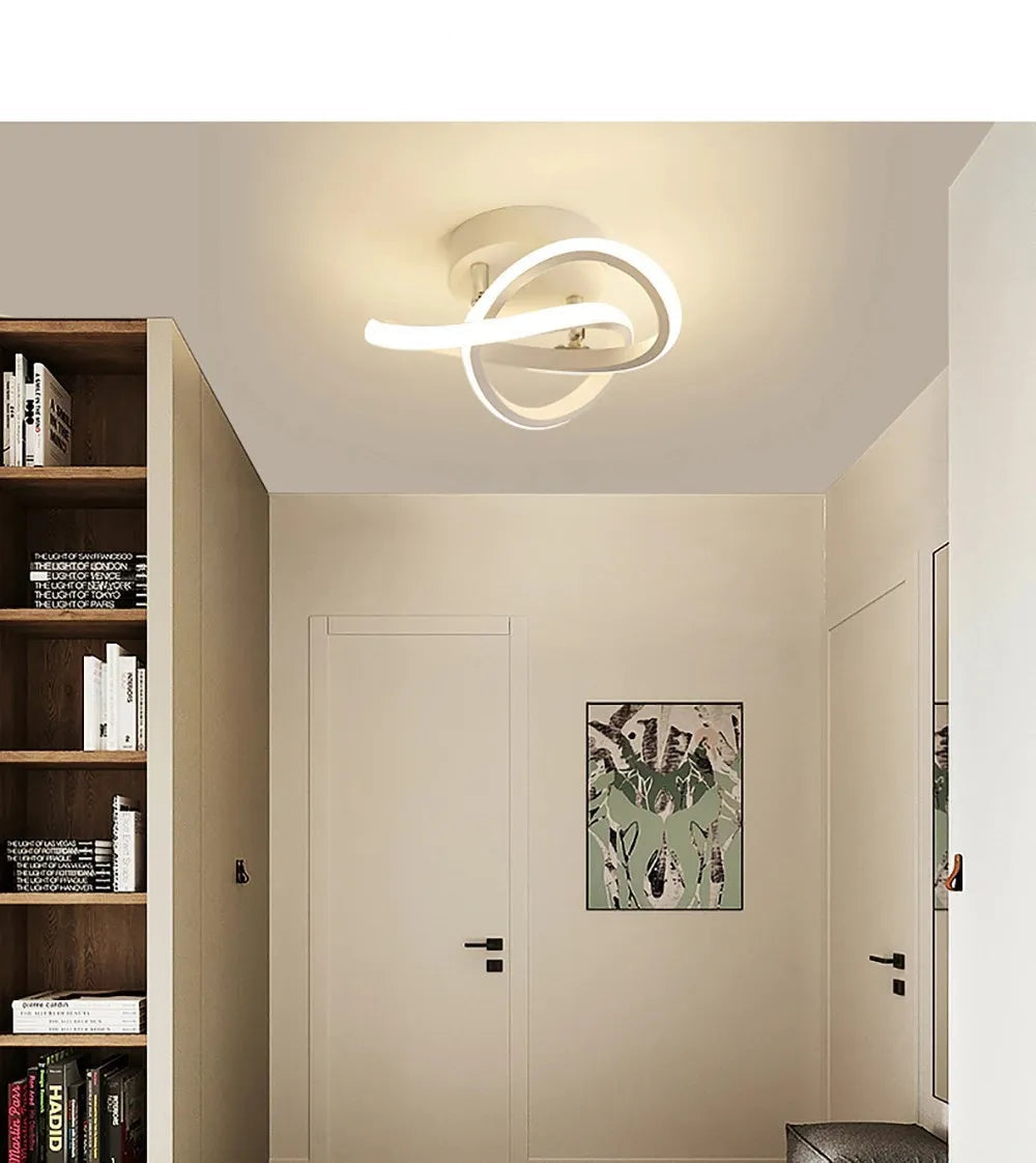 Circle Intercept Shape LED Modern Minimalist Ceiling Lights Lamp