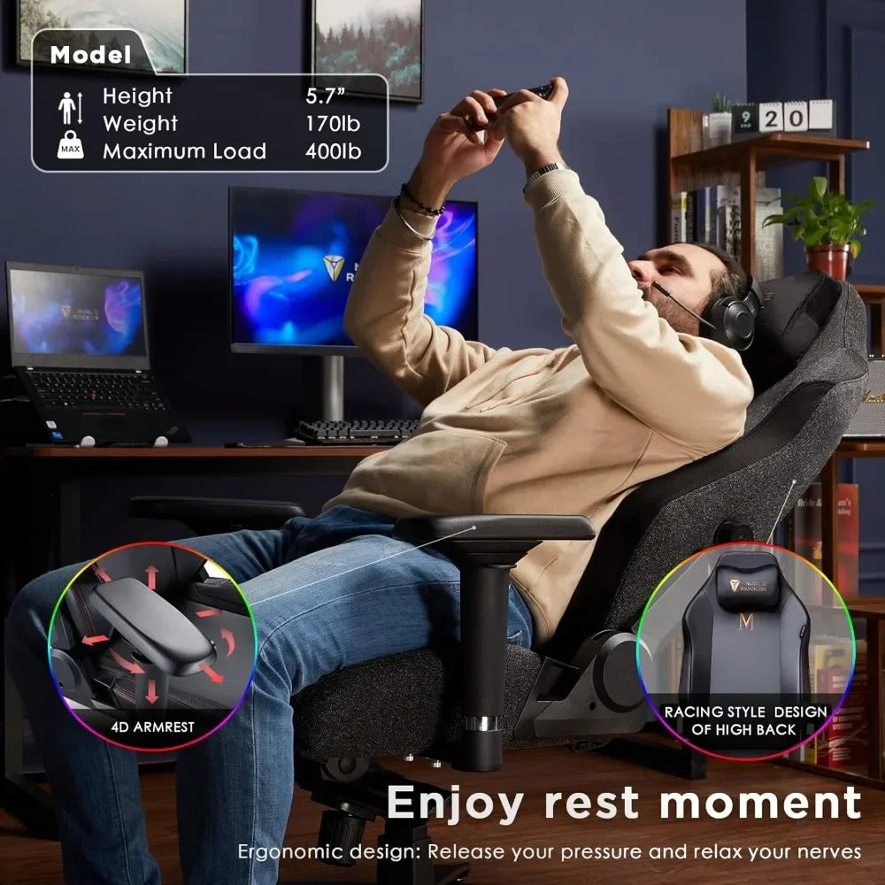 Gaming Ergonomic Lumbar Support Headrest Chair