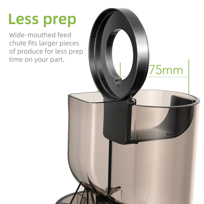 Cold Press Juicer with Extractor Feed Duct Fits Whole Fruits