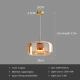 Nordic Glass Smoke Hanging Modern Pendant Lamp