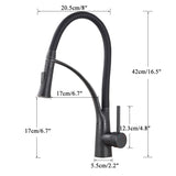 Single Handle 360 Rotate Pull Out Spray Sink Faucet