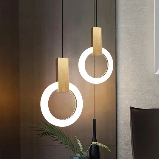 Nordic Simple LED Ceiling Pendant Ring Lamp