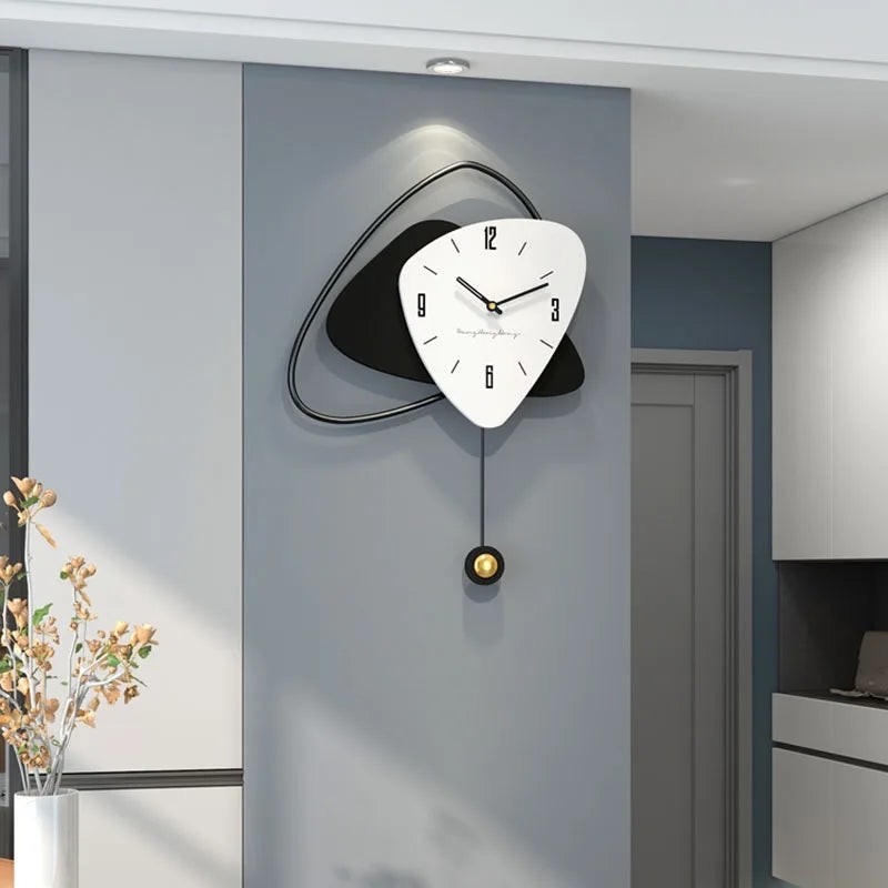 Wall Clock European Pendulum Digital Modern Aesthetic