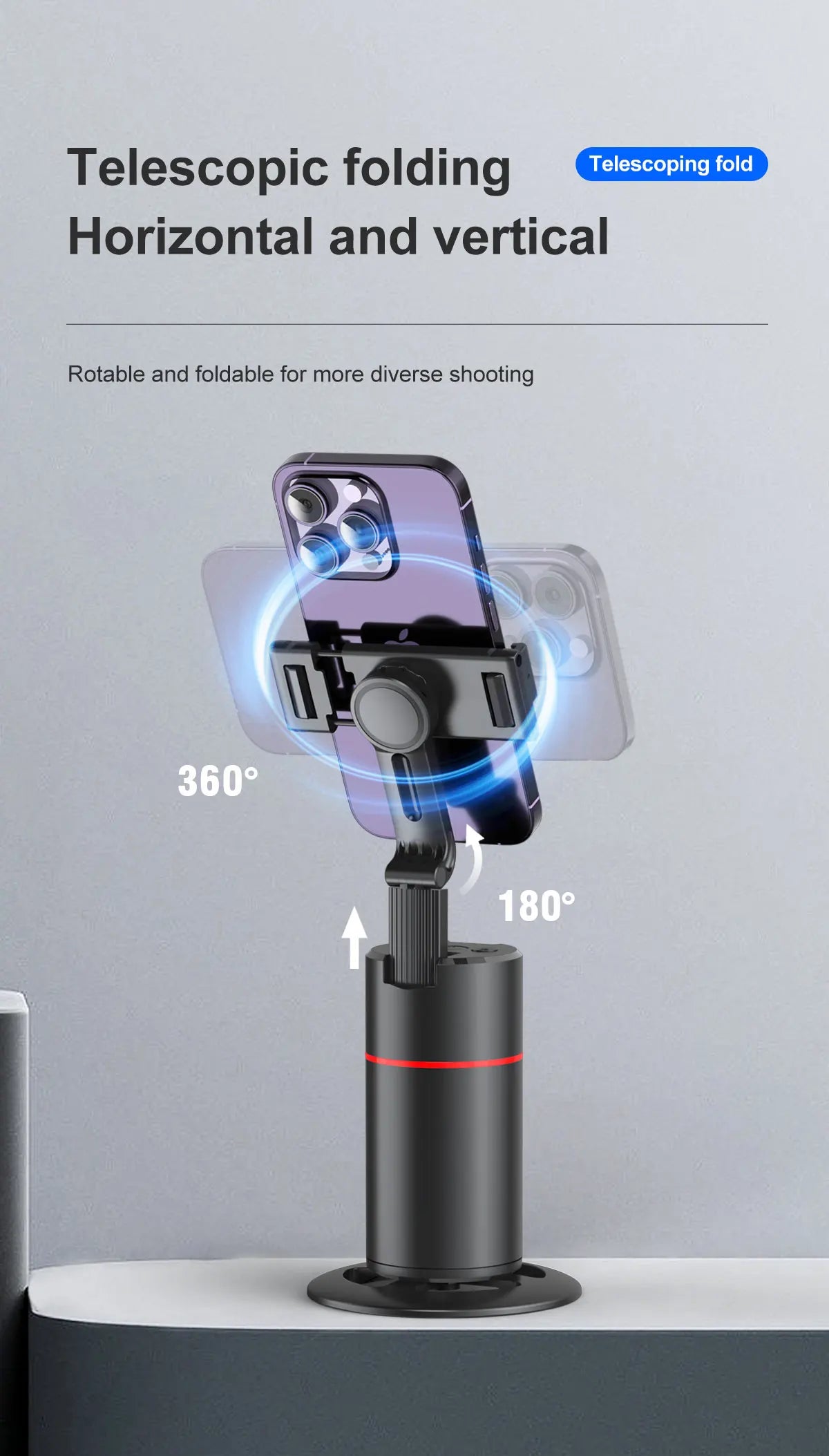 360 Stabilizer Removable Light Stand Wireless Selfie Stick Tripod