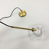 Clear Glass Ball Bedside Pendant Hanging Lamp