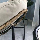 Padded Cushion Rattan Swing Lazy Chair