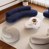 Curved Armless Vacuum Compressed Sectional Sofa
