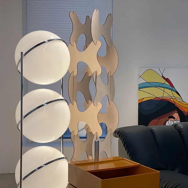 Double Triple Ball Floor Metal Light Lamp
