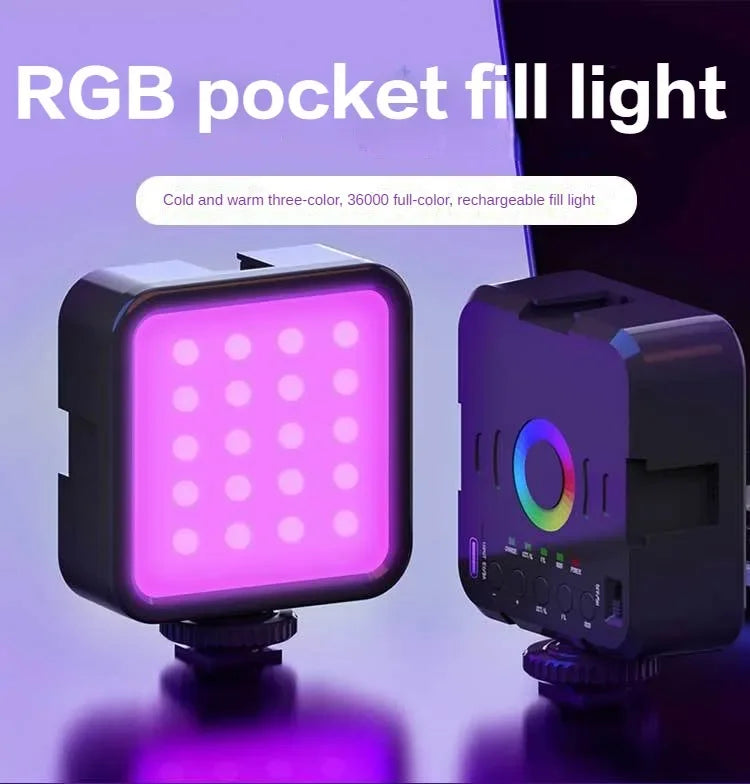 Portable Adjustable Mini Rgb Led Rechargeable Light