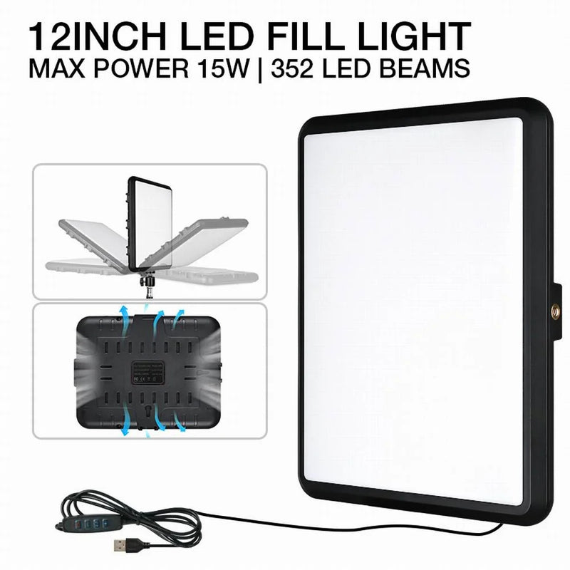 Led Panel Tripod Studio Fill Lamp Light Stand