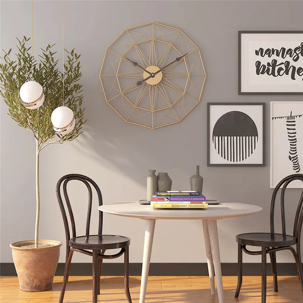 Abstract Geometric Industrial Hanging Wall Clock