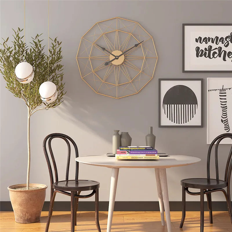 Abstract Geometric Industrial Hanging Wall Clock