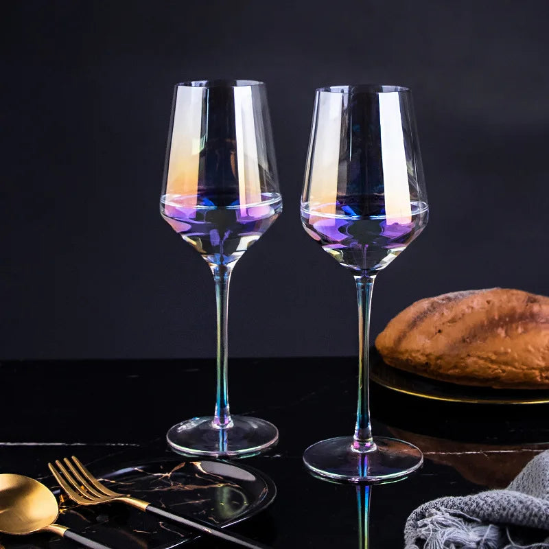 Colorful Electroplated Luxury Crystal Wine Glass