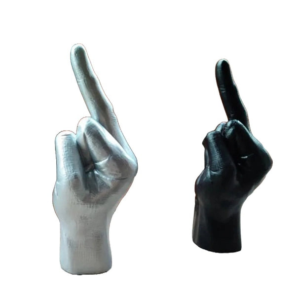 Resin Modern Nordic Style Vertical Middle Finger Statue