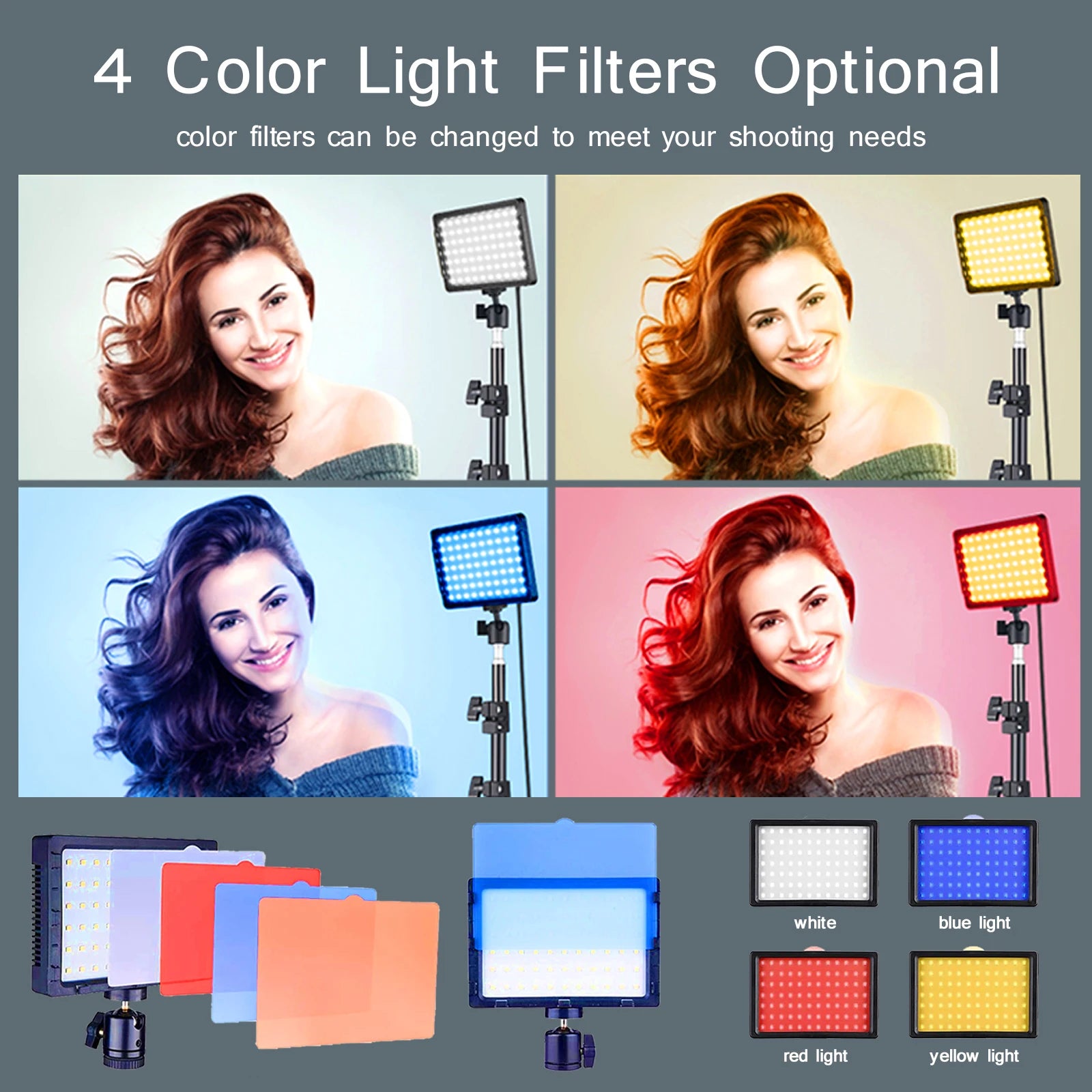 RGB LED Video Photo Studio Lamp Tripod Panel Light