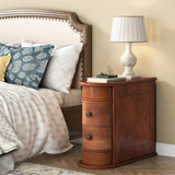 Bedside Nightstand with Drawer Wood Table