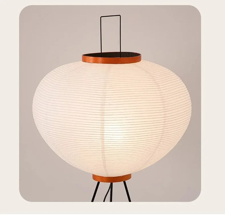 Japanese Paper Standing Light Button Switch Lamp
