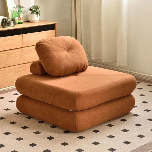 Corduroy Futon Sponge Filling Lumbar Pillow Armless Sofa