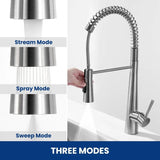 360° Rotation Sprayer Extendable 3 Jet Kitchen Faucet