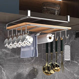 Foldable Stainless Steel Kitchen Organization Hanging Rack