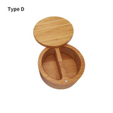 Bamboo Wooden Round Spice Jar