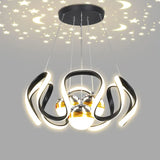 Nordic Abstract LED Bulbs Hanging Pendant Chandelier