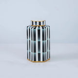 Hexagonal Striped Grid Pot Modern Minimalist Vase