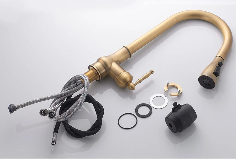 3 Water Modes Pull Out Tap Sprayer Kitchen Faucet